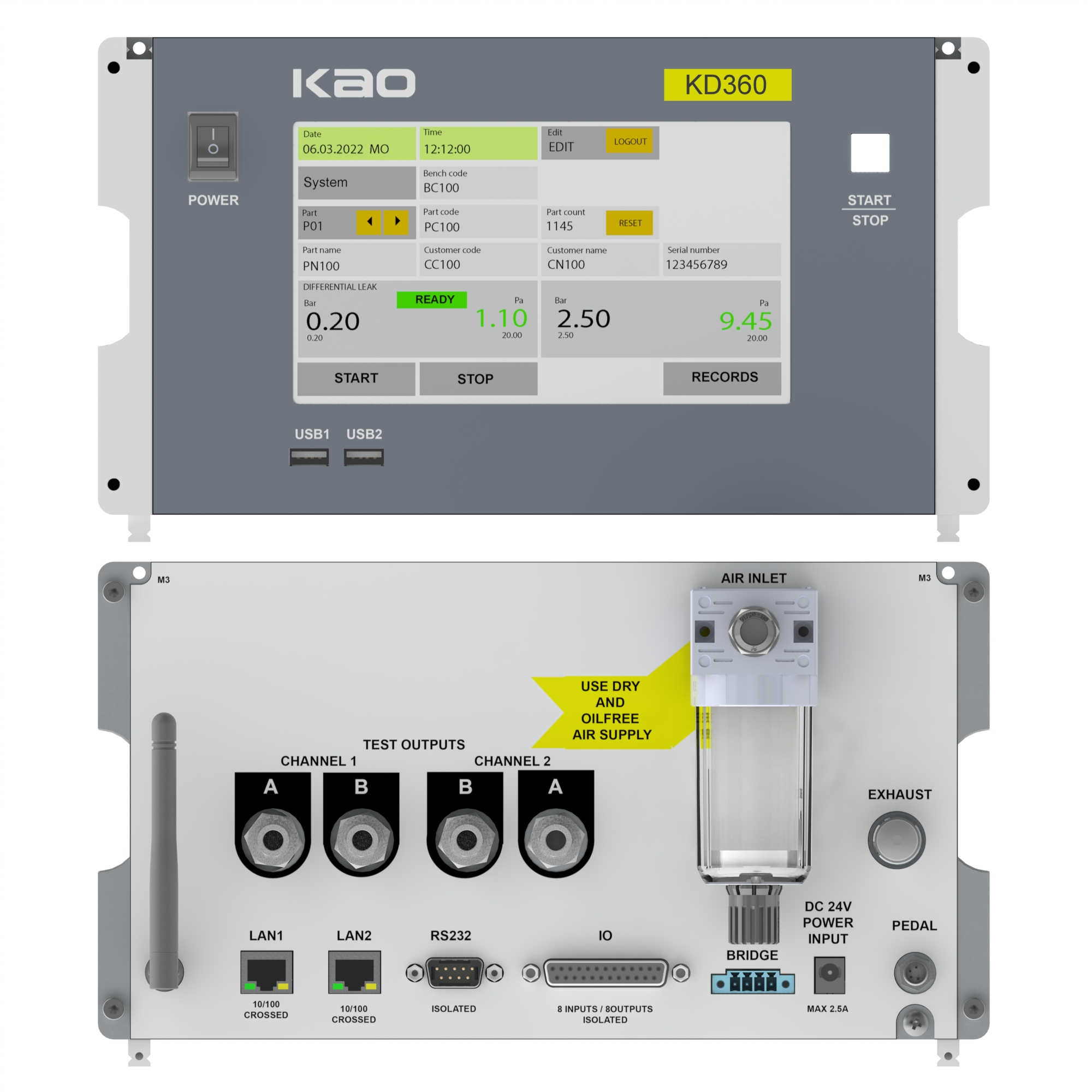 KD350 Leak Testing Computer by KAO Metrology