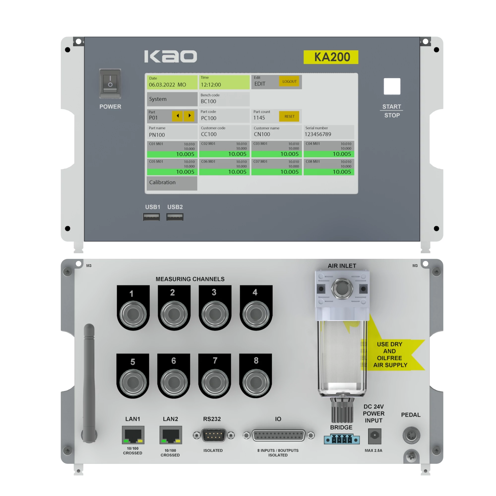 8 Channel AirGage produced by KAO Metrology